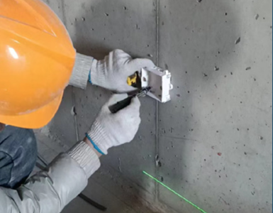 Mark the position of the wire box